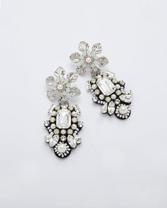 Peony Earrings White