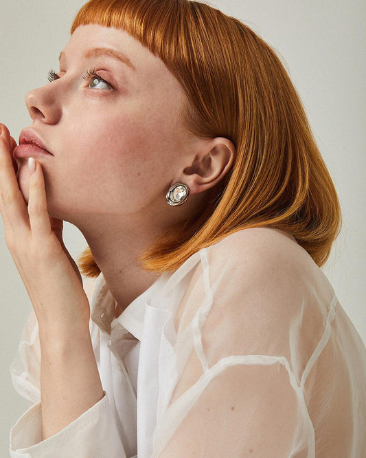 Savage Oval Stud Earrings
