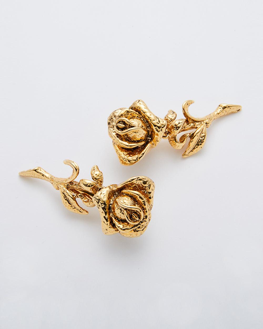 Wild Rose Hair Pin Gold
