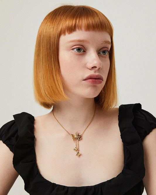 Butterfly & Flower Necklace