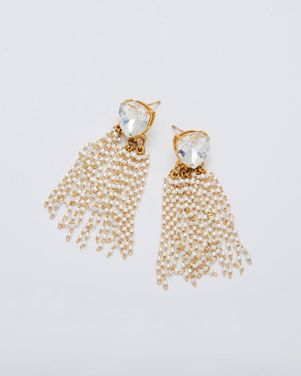 Golden Blaze Silky Long Earrings