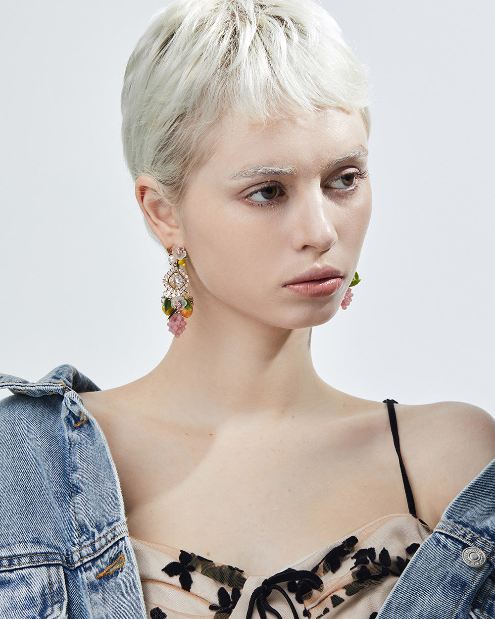 Picnic Bloom Statement Earrings Pink
