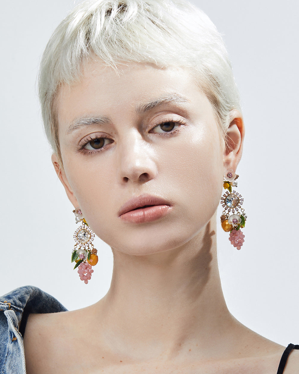 Picnic Bloom Statement Earrings Pink