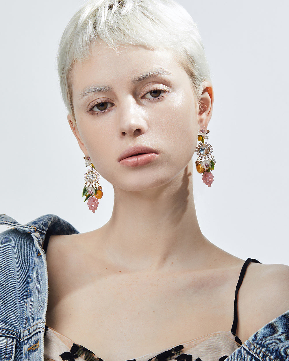 Picnic Bloom Statement Earrings Pink