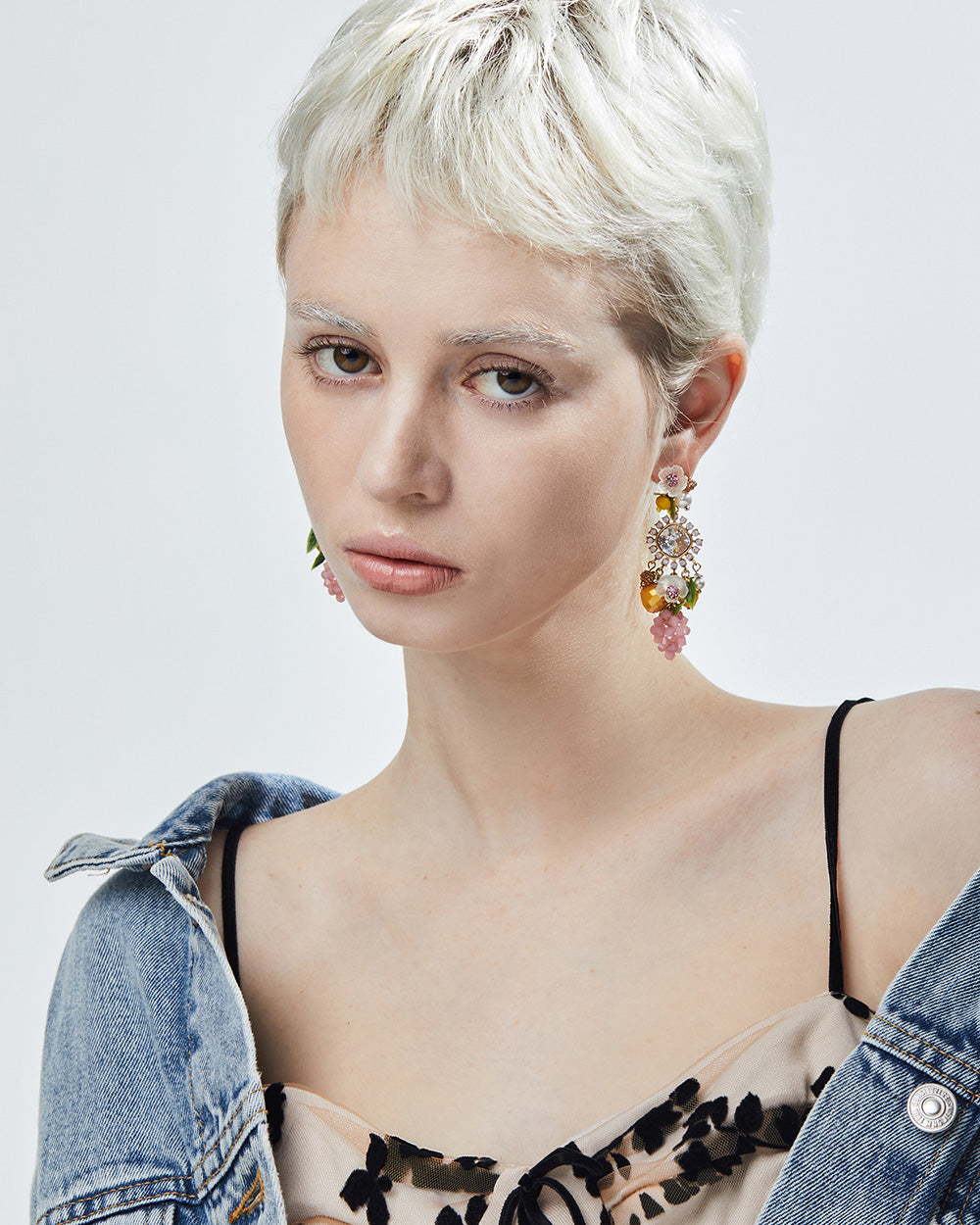 Picnic Bloom Statement Earrings Pink