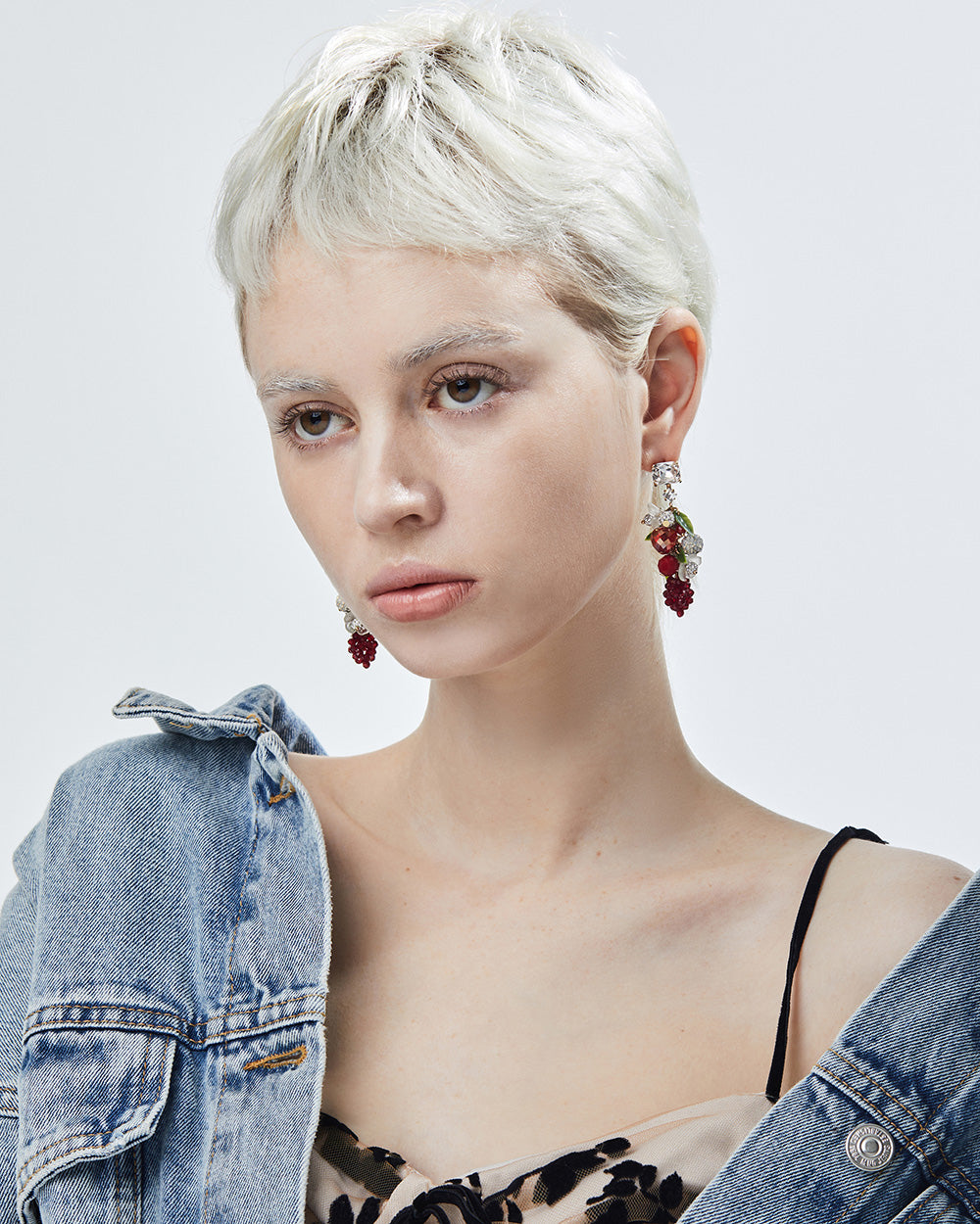 Picnic Bloom Drop Earrings Red