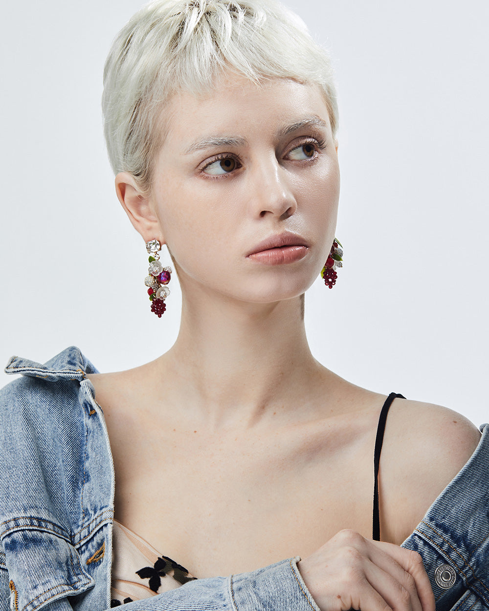 Picnic Bloom Drop Earrings Red