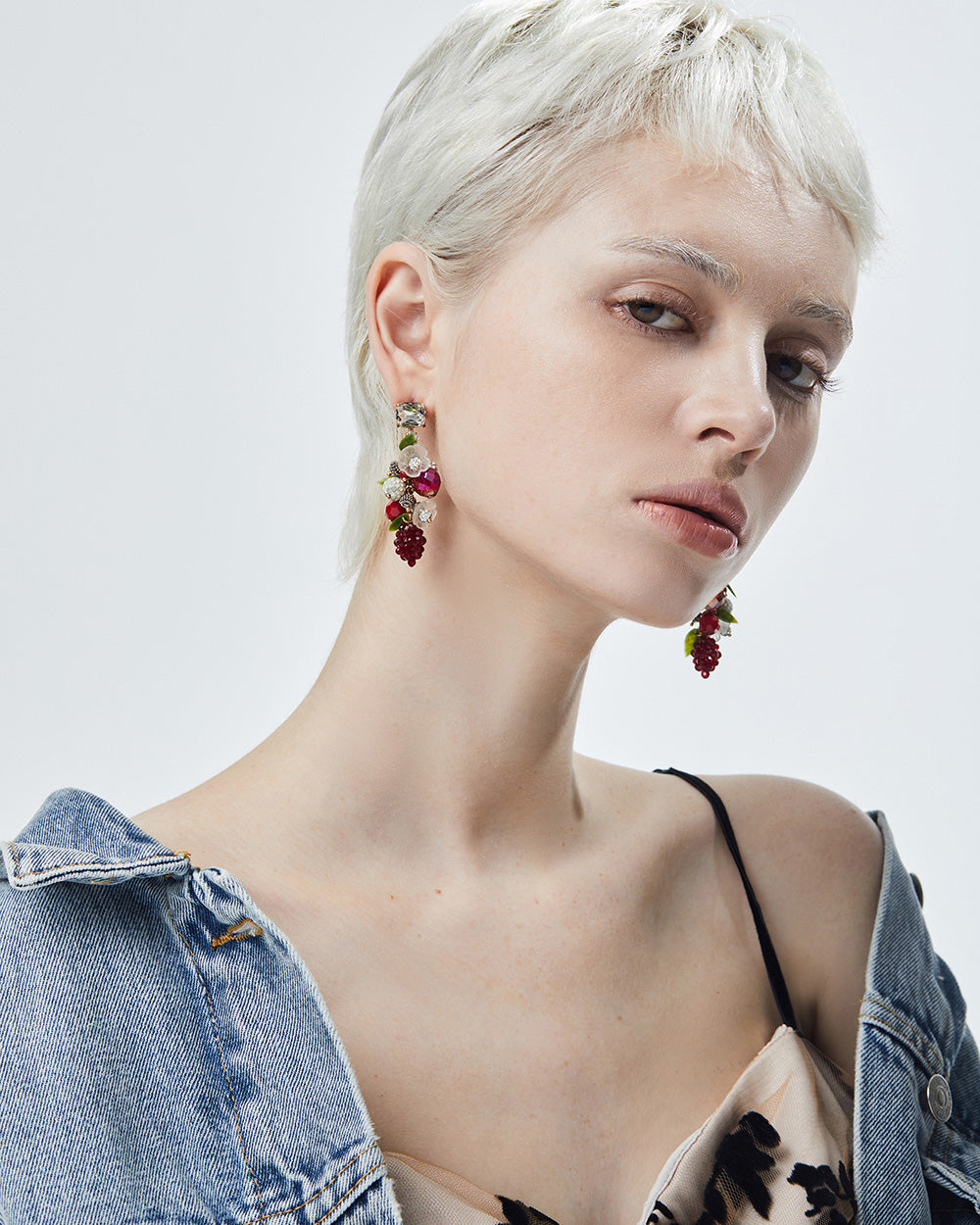 Picnic Bloom Drop Earrings Red