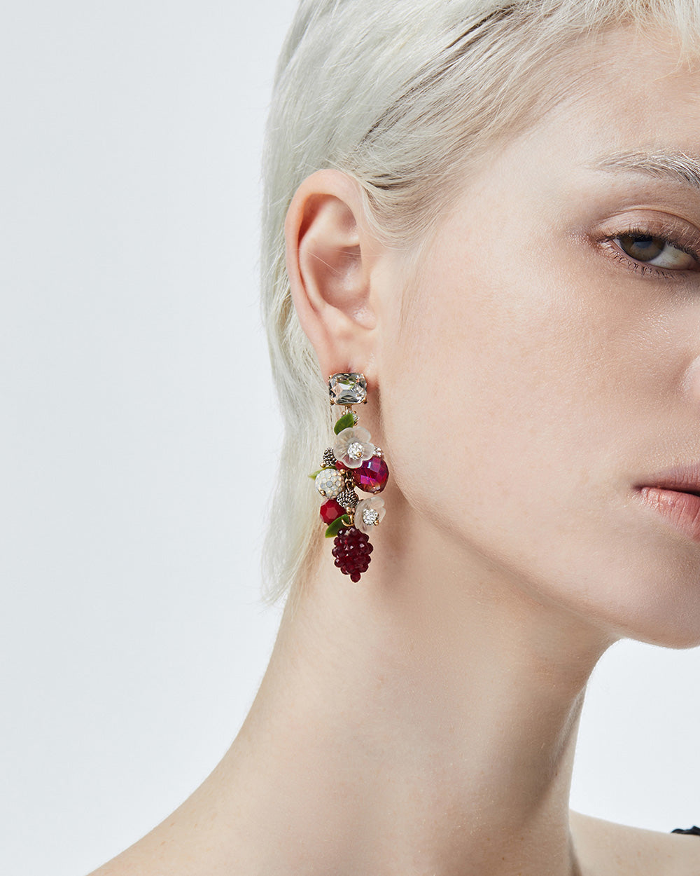 Picnic Bloom Drop Earrings Red