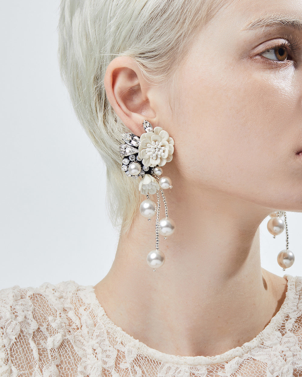 Liberty Pearl Earrings White