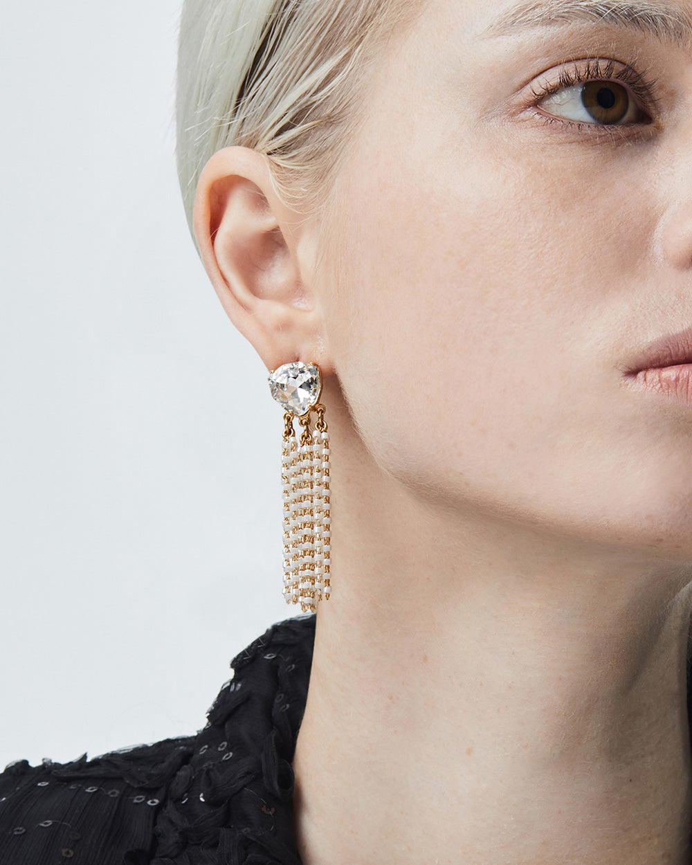 Golden Blaze Silky Long Earrings