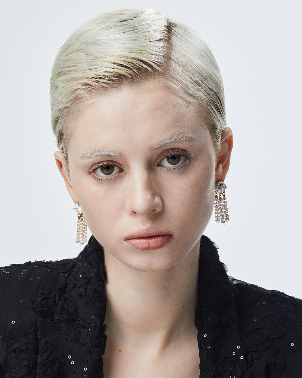 Golden Blaze Silky Short Earrings