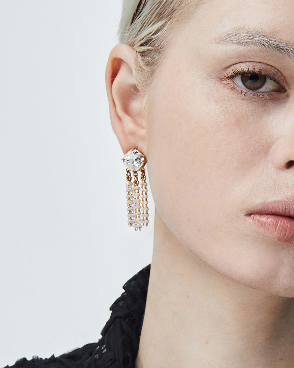 Golden Blaze Silky Short Earrings