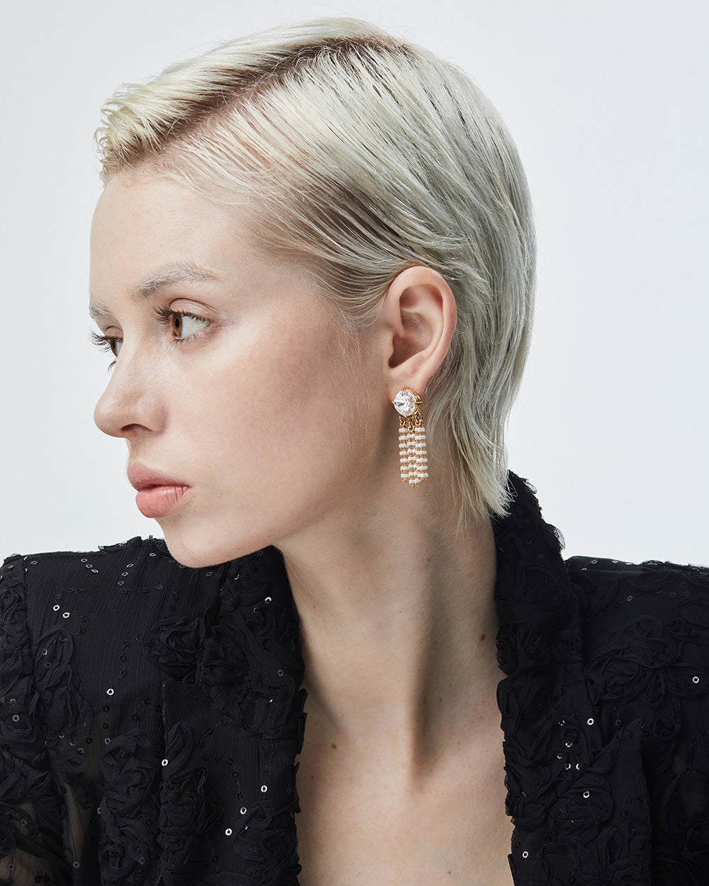 Golden Blaze Silky Short Earrings