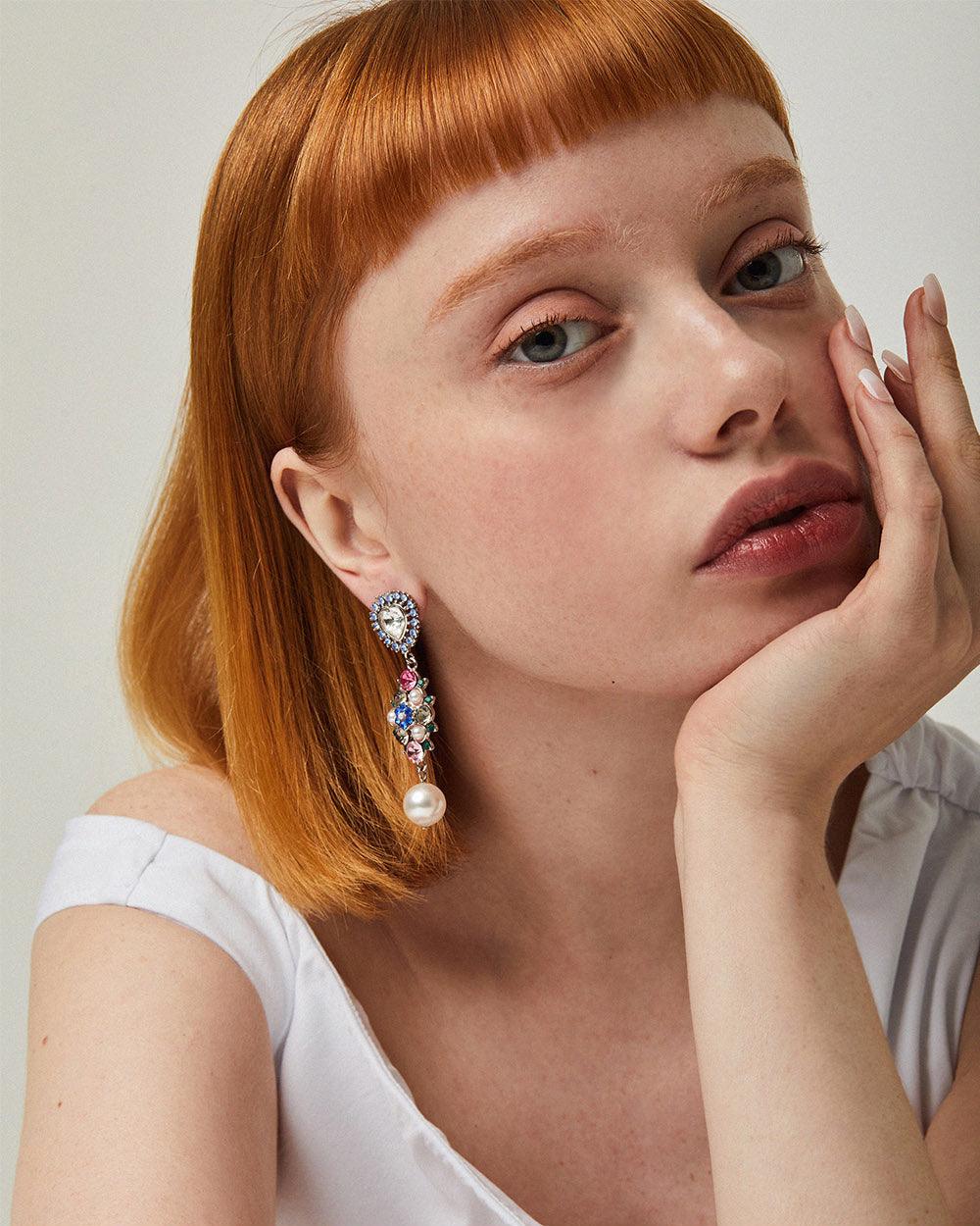 Fruity Heart Earrings Silver