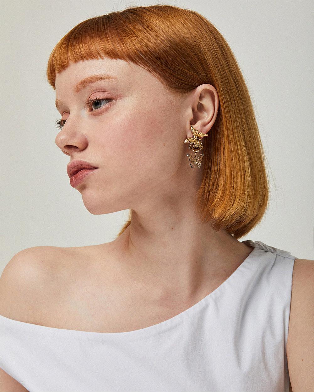 Butterfly Drop Earrings