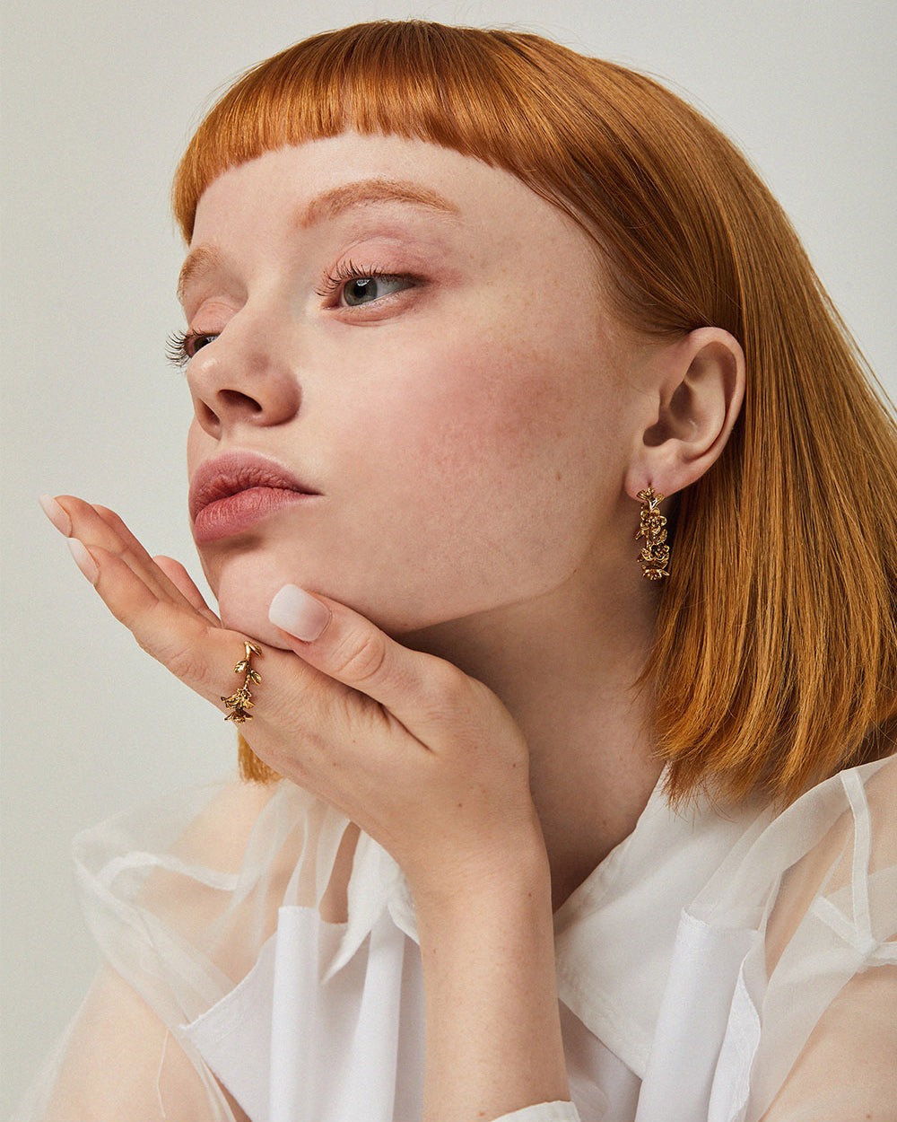 Garden Hoop Earrings Gold - 2 Sizes