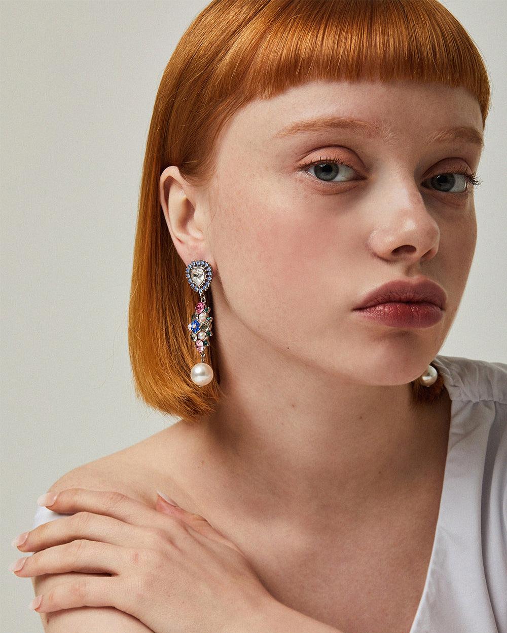 Fruity Heart Earrings Silver