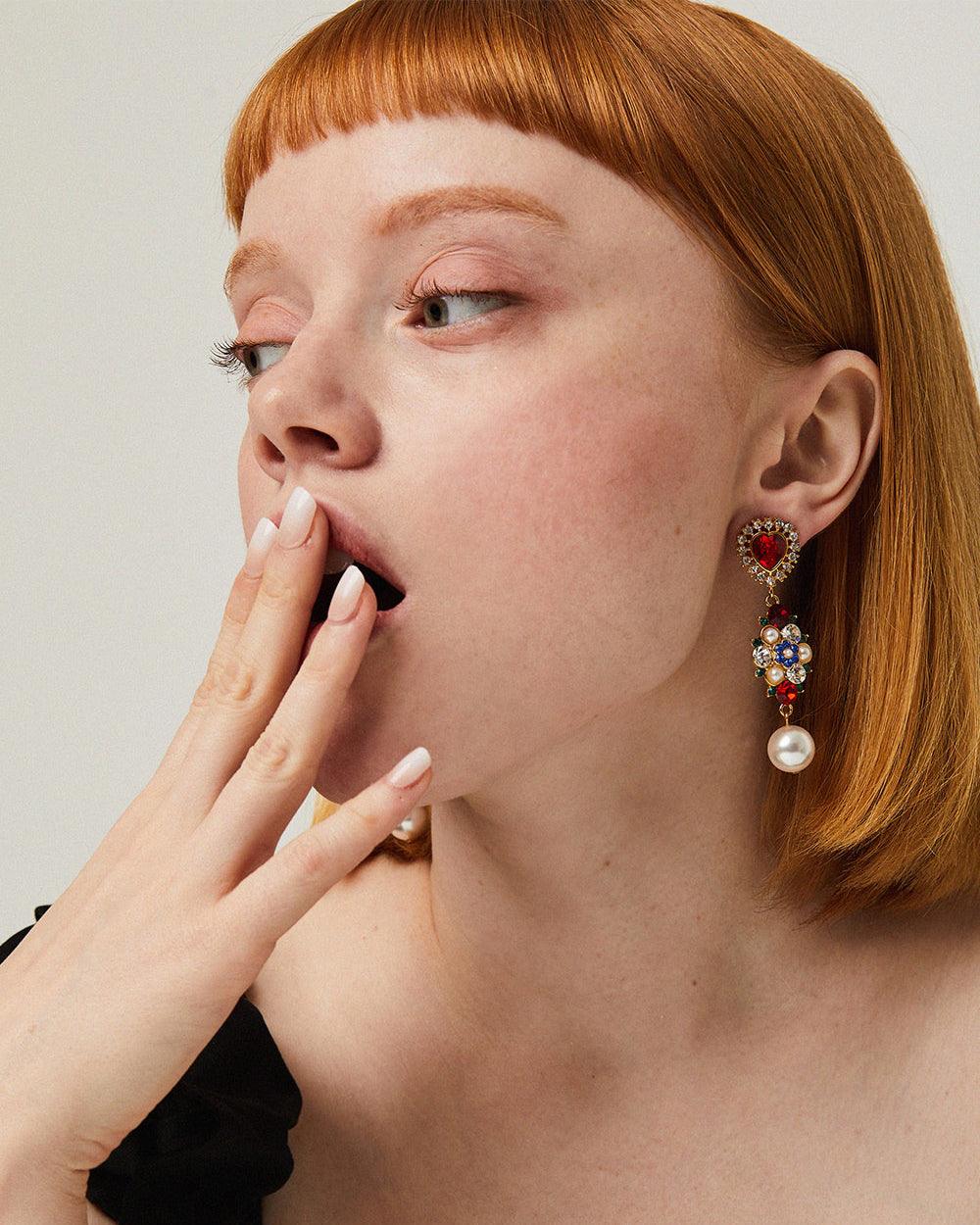 Fruity Heart Earrings Gold