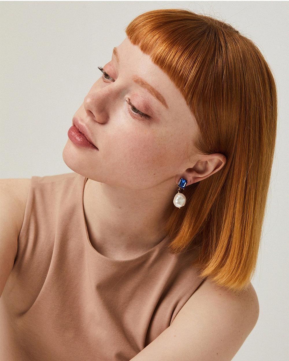 Baroque Pop Drop Earrings Pink