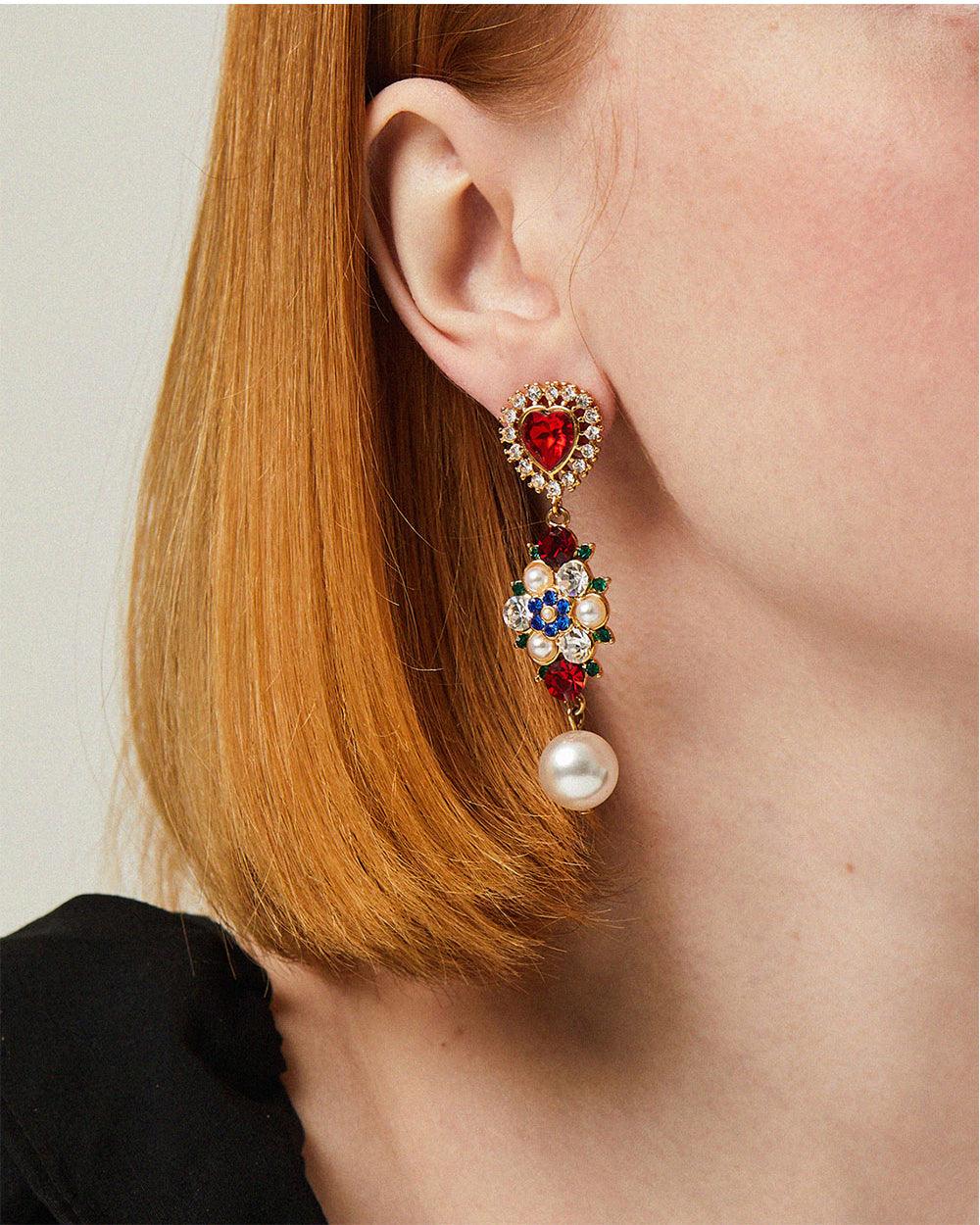 Fruity Heart Earrings Gold