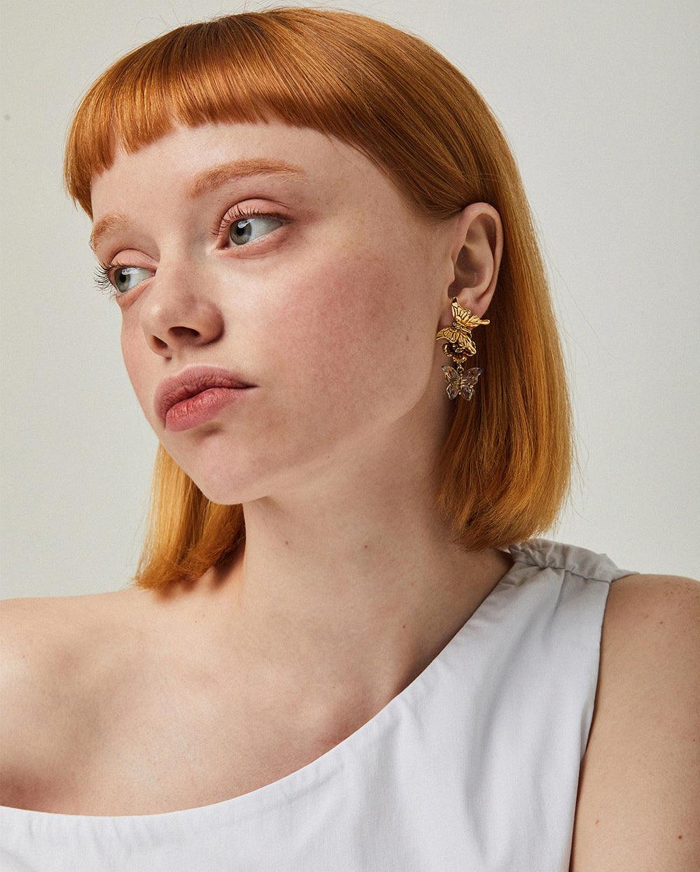 Butterfly Drop Earrings