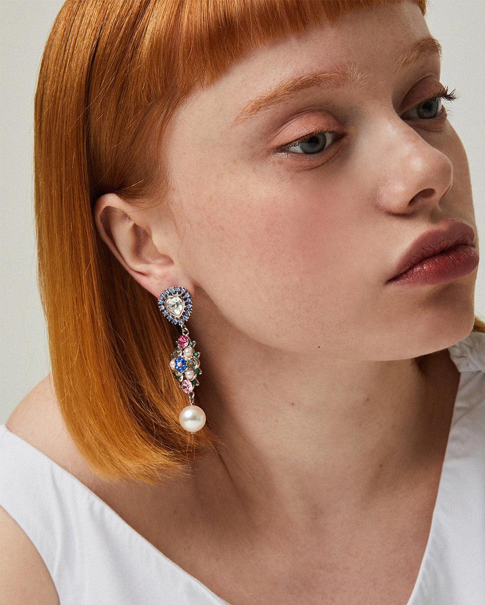 Fruity Heart Earrings Silver