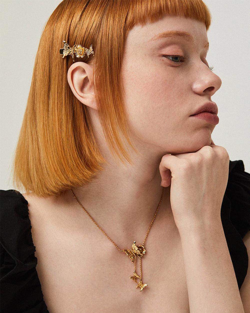 Butterfly & Flower Necklace