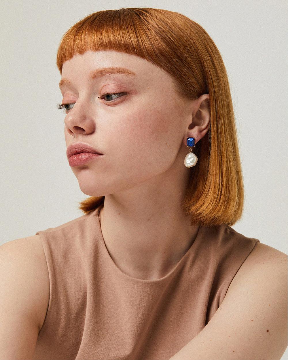 Baroque Pop Drop Earrings Pink