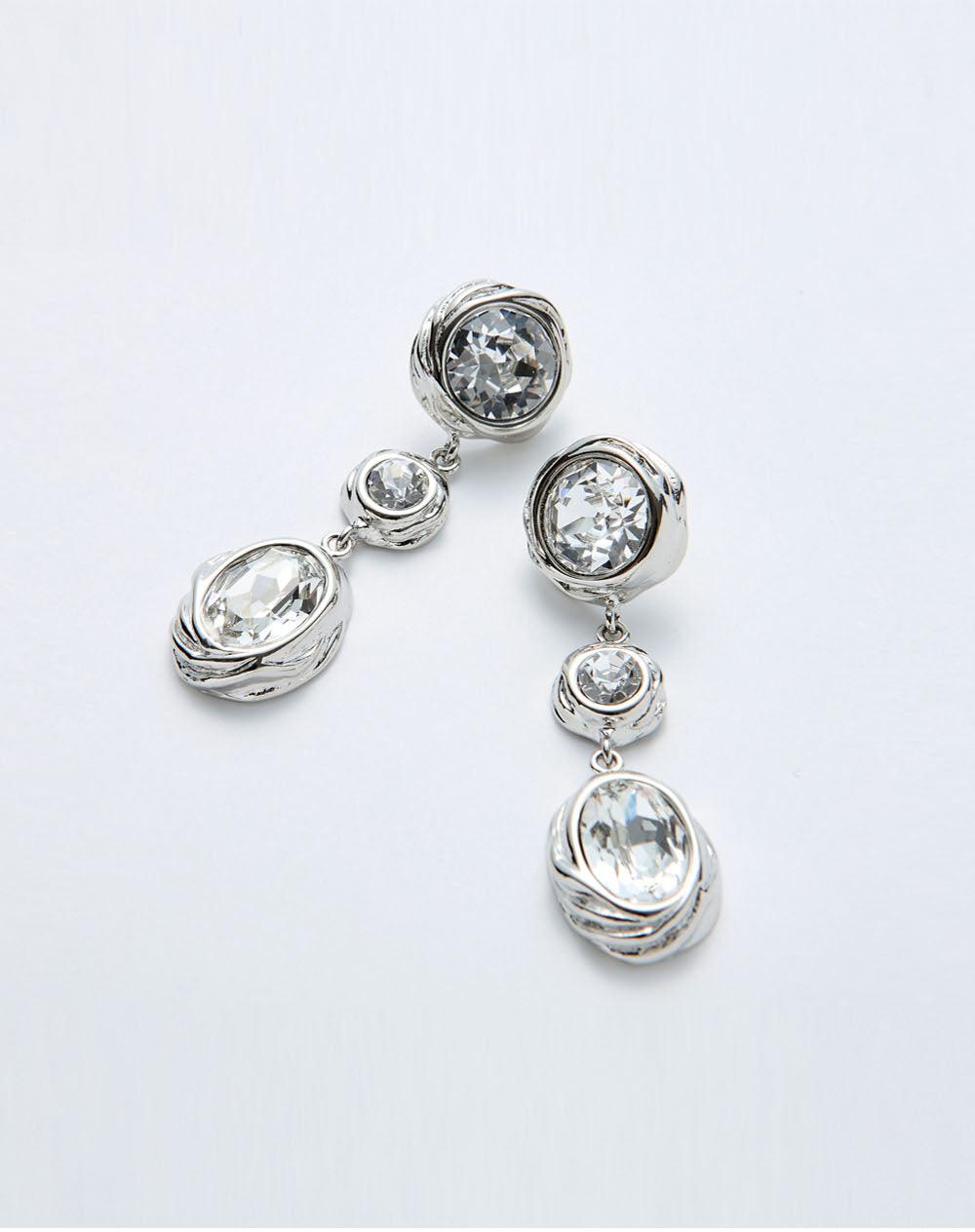 Savage Drop Statement Earrings Silver