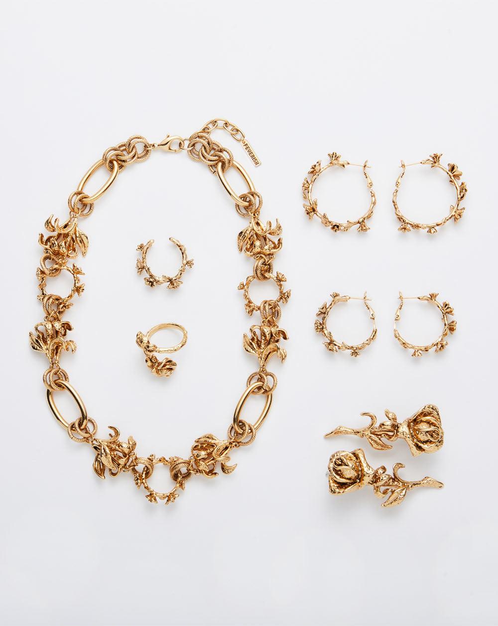 Wild Rose Chain Necklace Gold