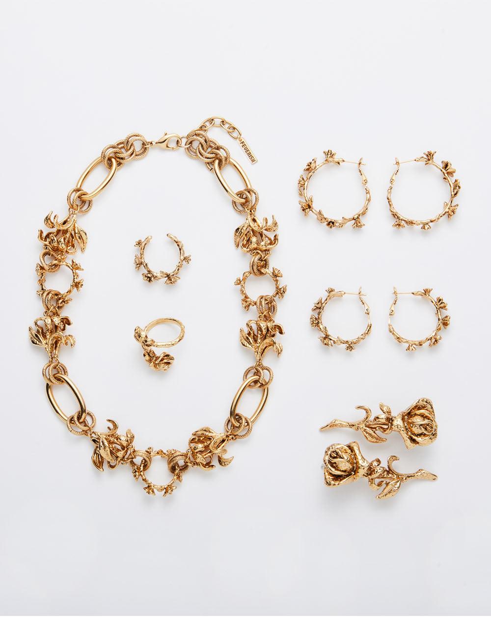 Wild Rose Hair Pin Gold