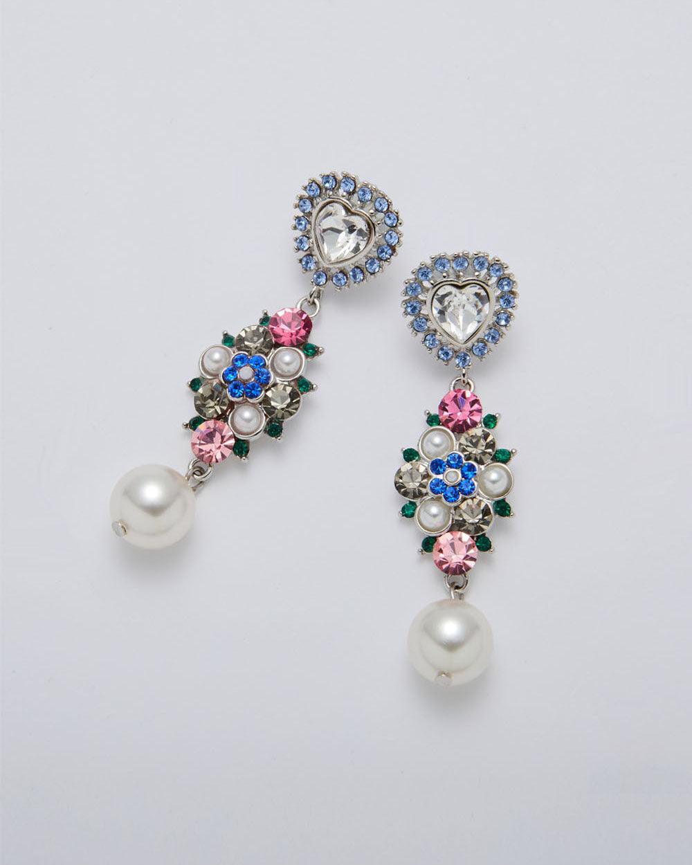 Fruity Heart Earrings Silver