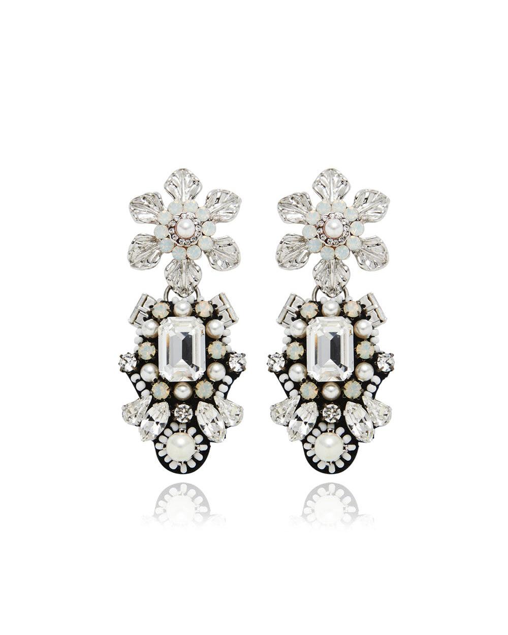 Peony Earrings White