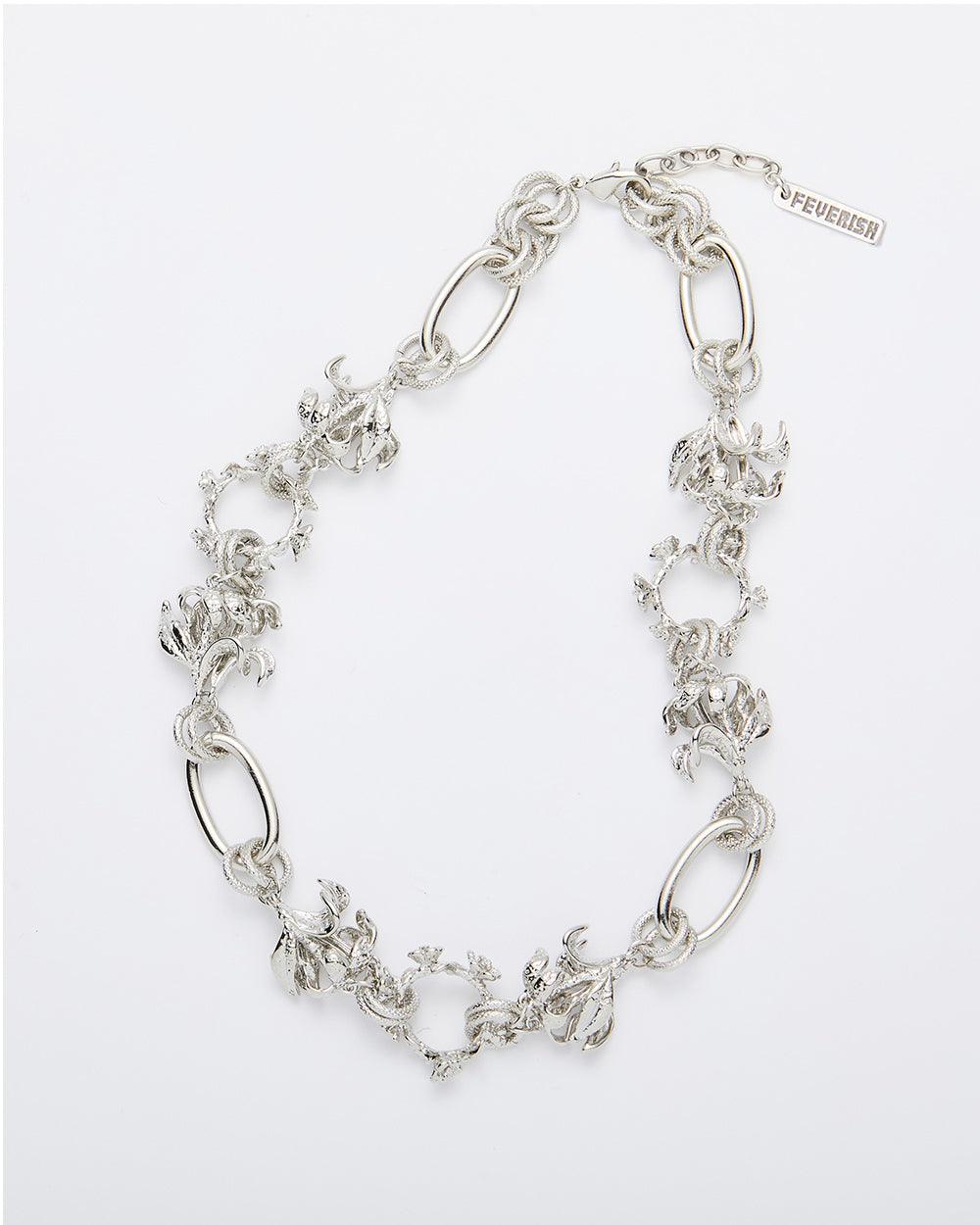 Wild Rose Chain Necklace Silver