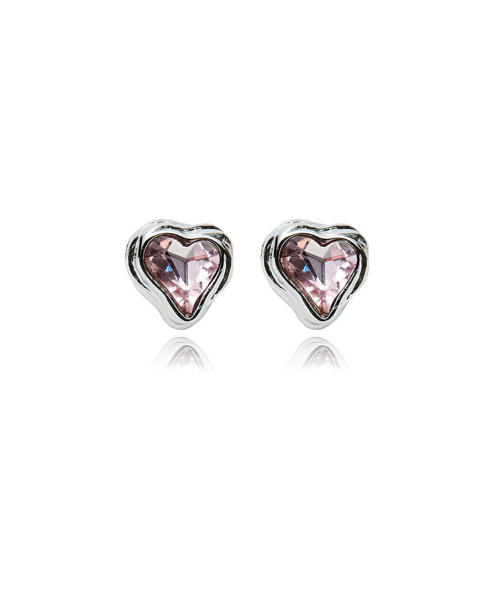 Savage Heart Stud Earrings Pink
