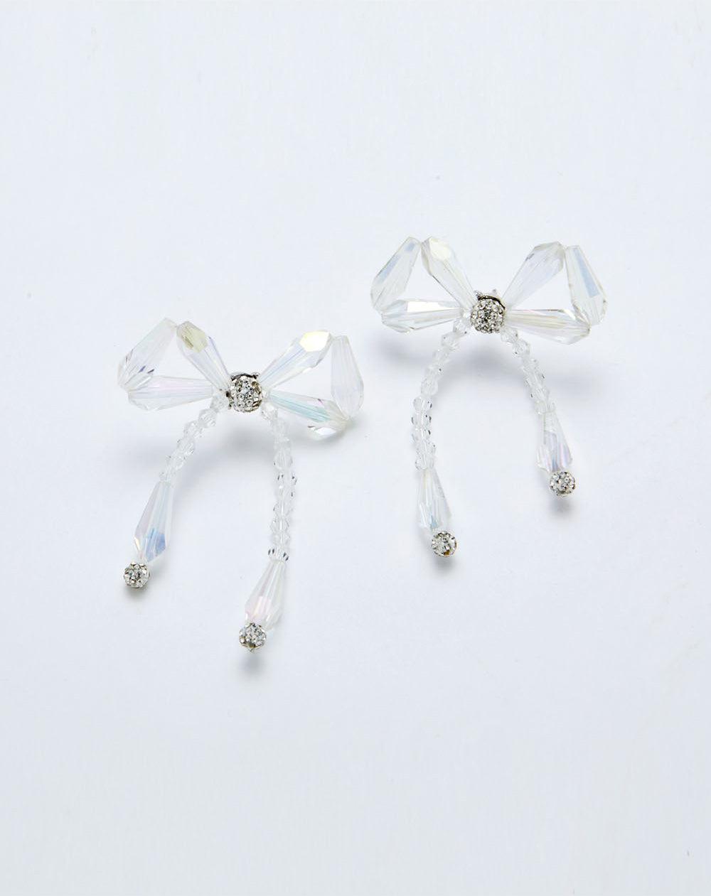 Beaded Bow Earrings