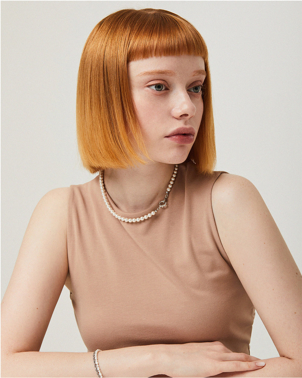 Rose Hook Pearl Necklace Silver