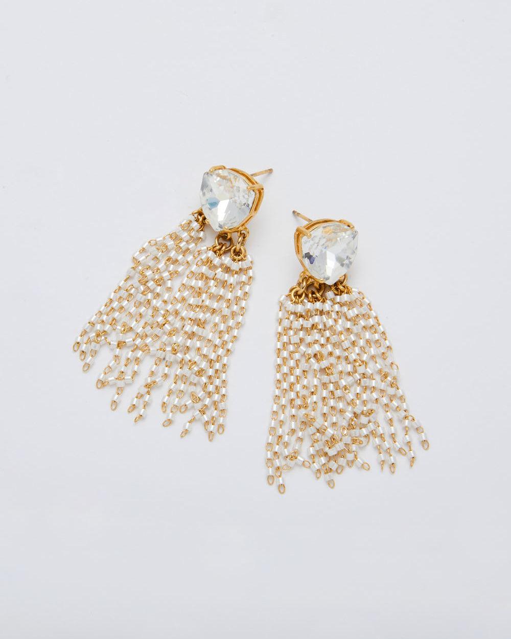 Golden Blaze Silky Long Earrings