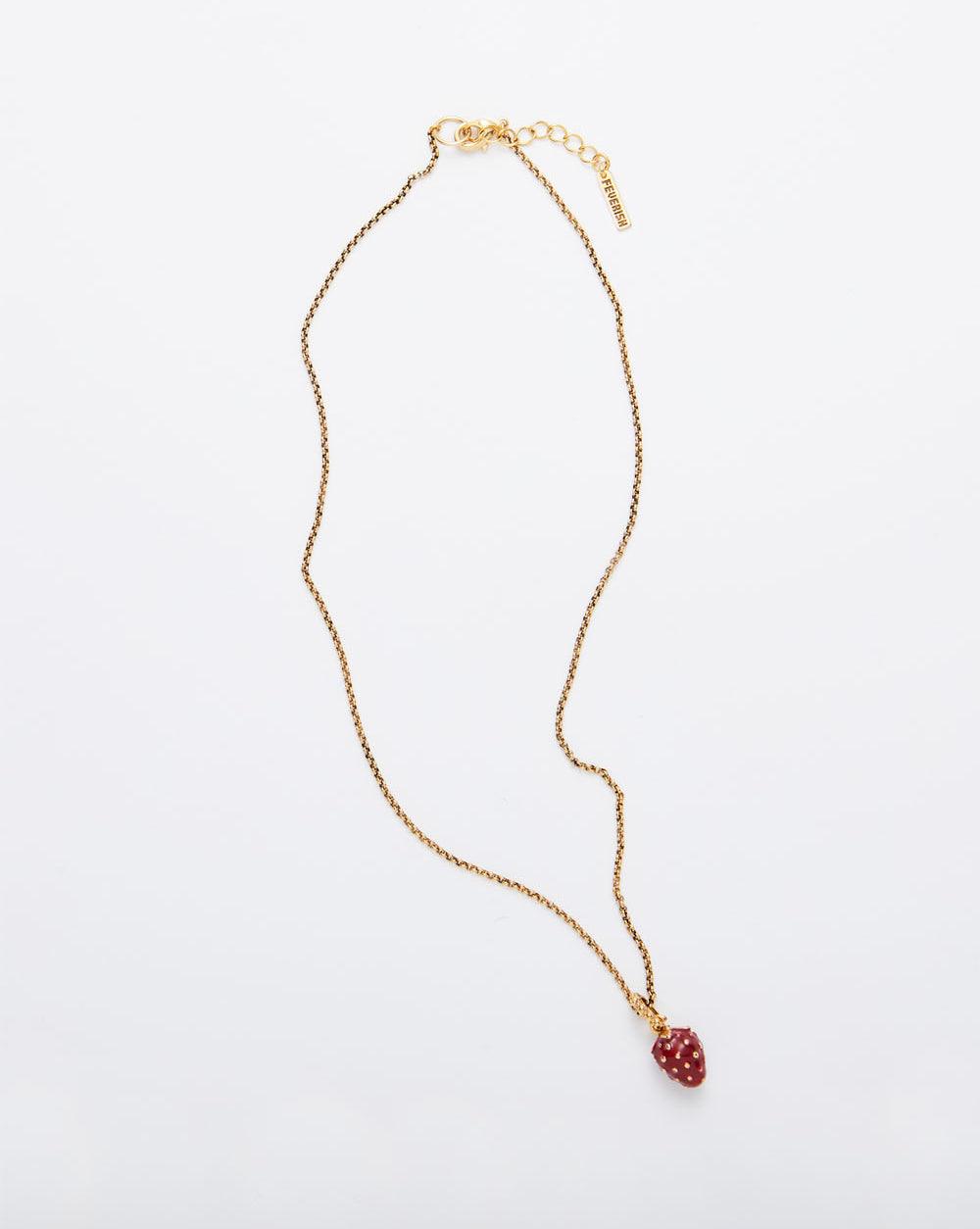 Berry Pendant Necklace Red