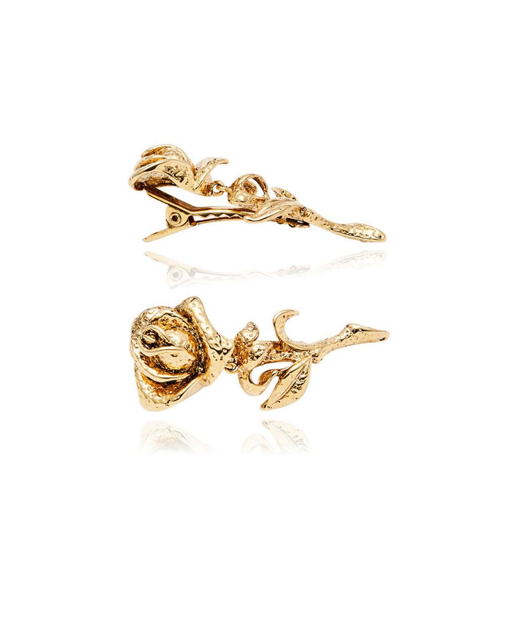 Wild Rose Hair Pin Gold