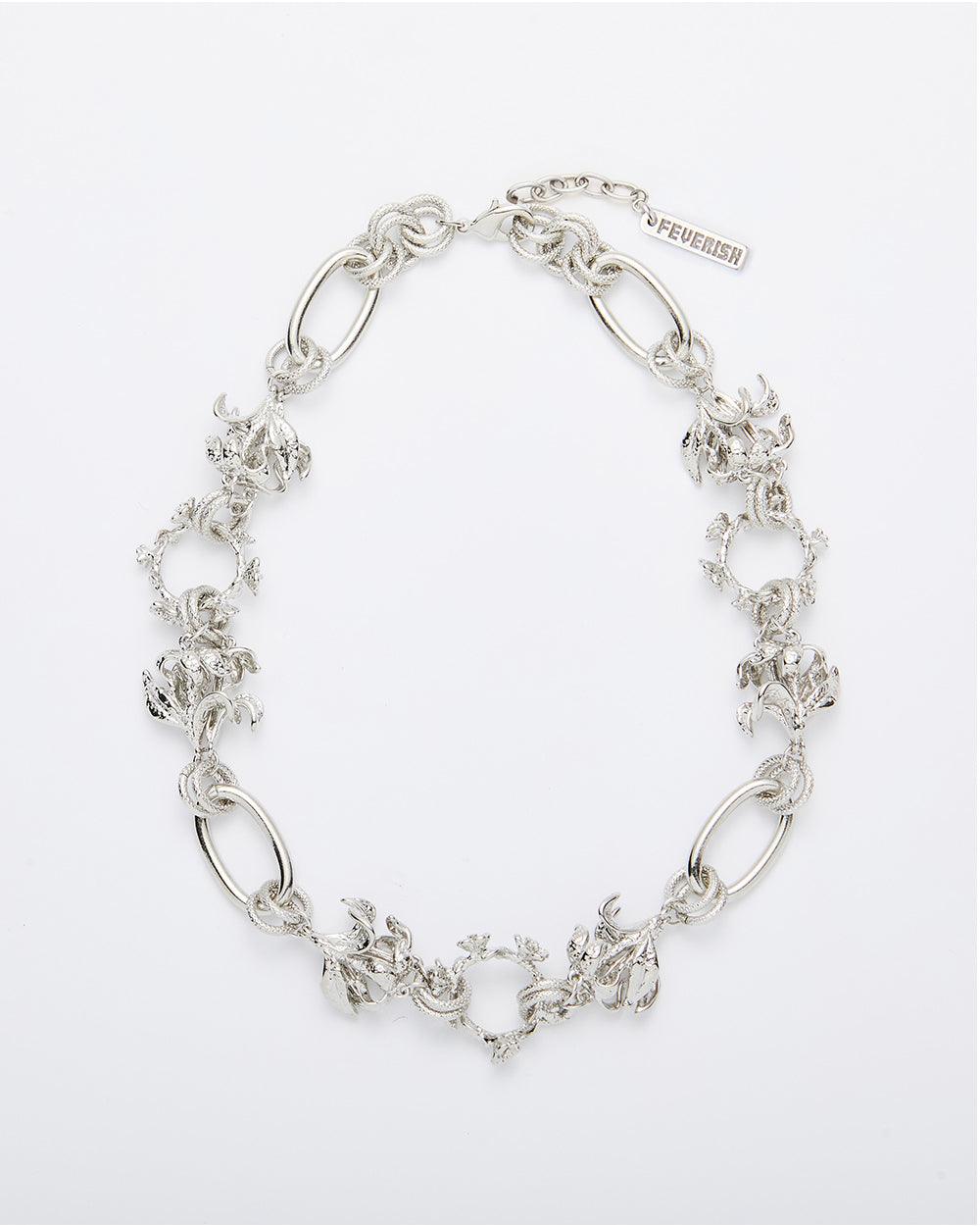 Wild Rose Chain Necklace Silver