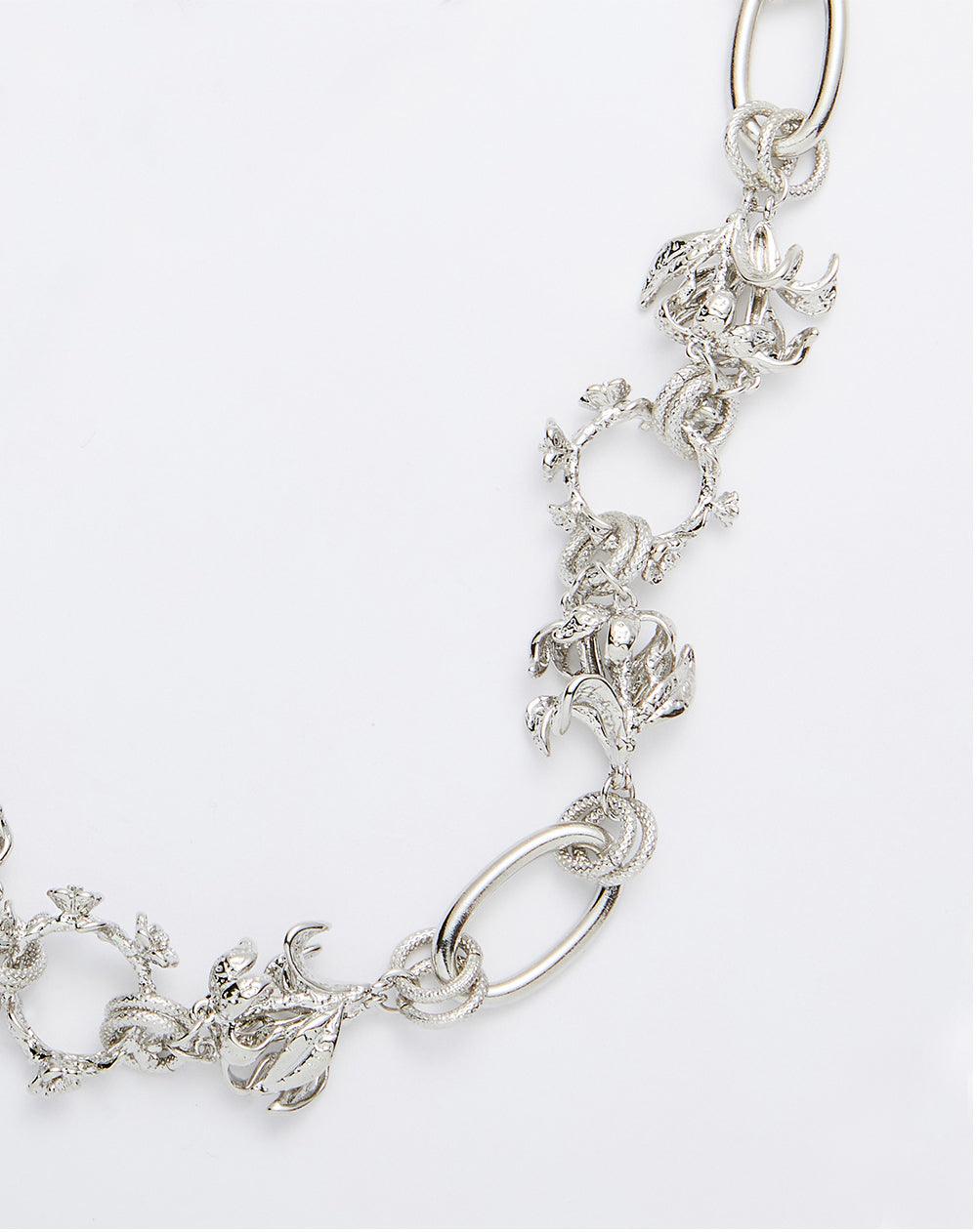 Wild Rose Chain Necklace Silver
