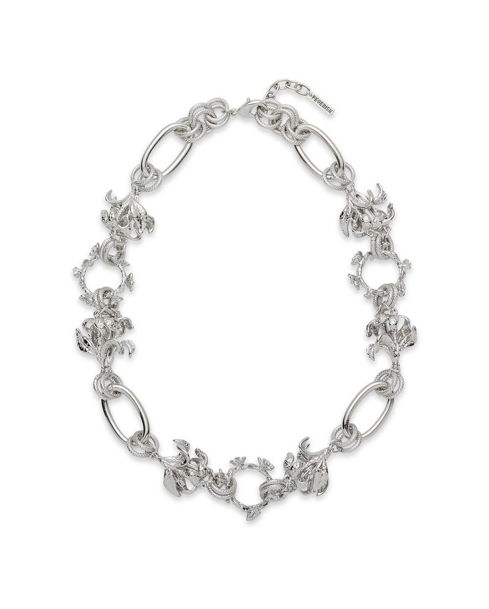 Wild Rose Chain Necklace Silver