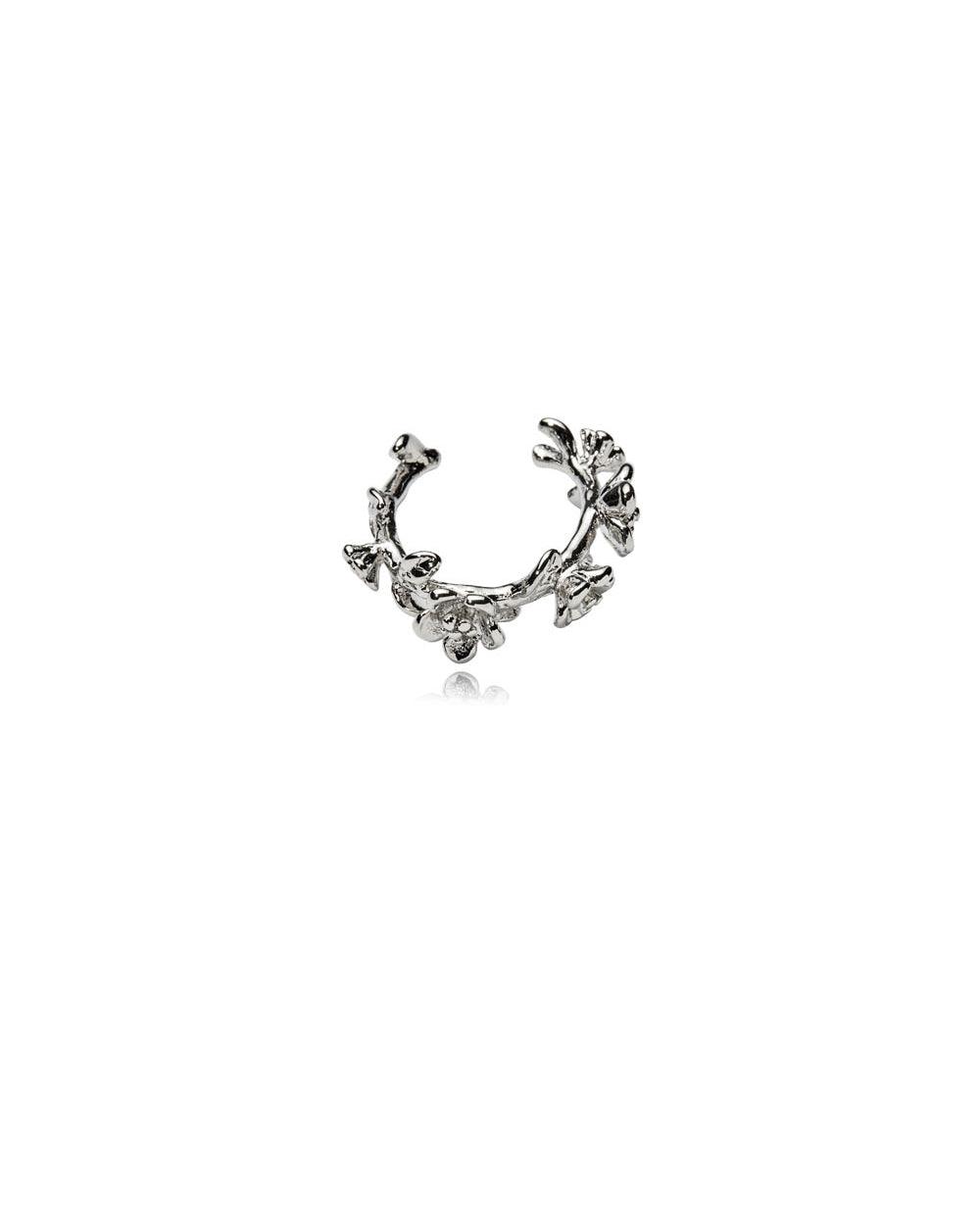 Wild Rose Wreath Ring Silver