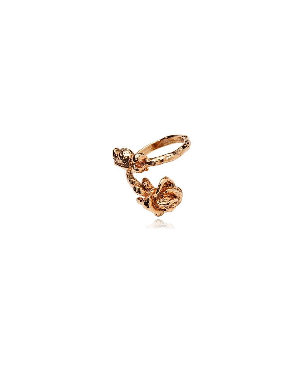 Wild Rose Twisted Ring Gold