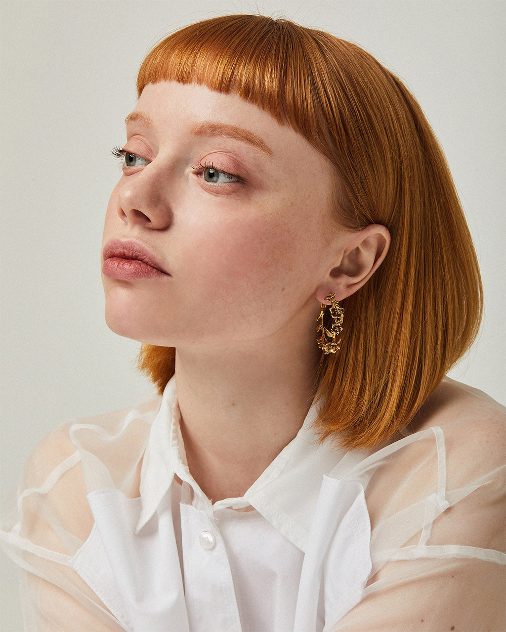 Garden Hoop Earrings Gold - 2 Sizes