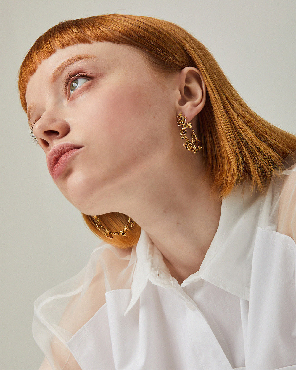 Garden Hoop Earrings Gold - 2 Sizes