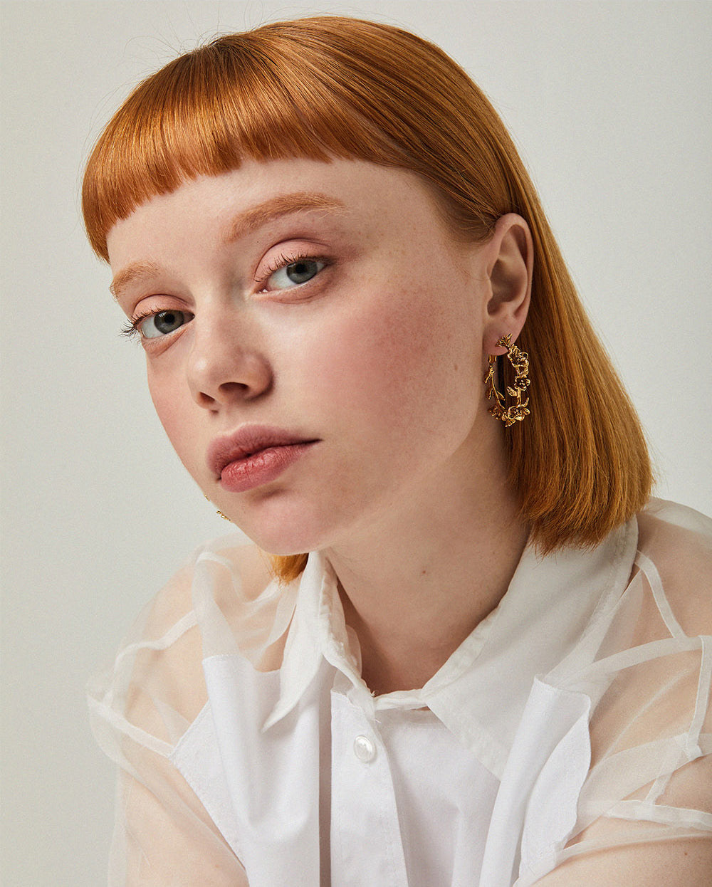 Garden Hoop Earrings Gold - 2 Sizes