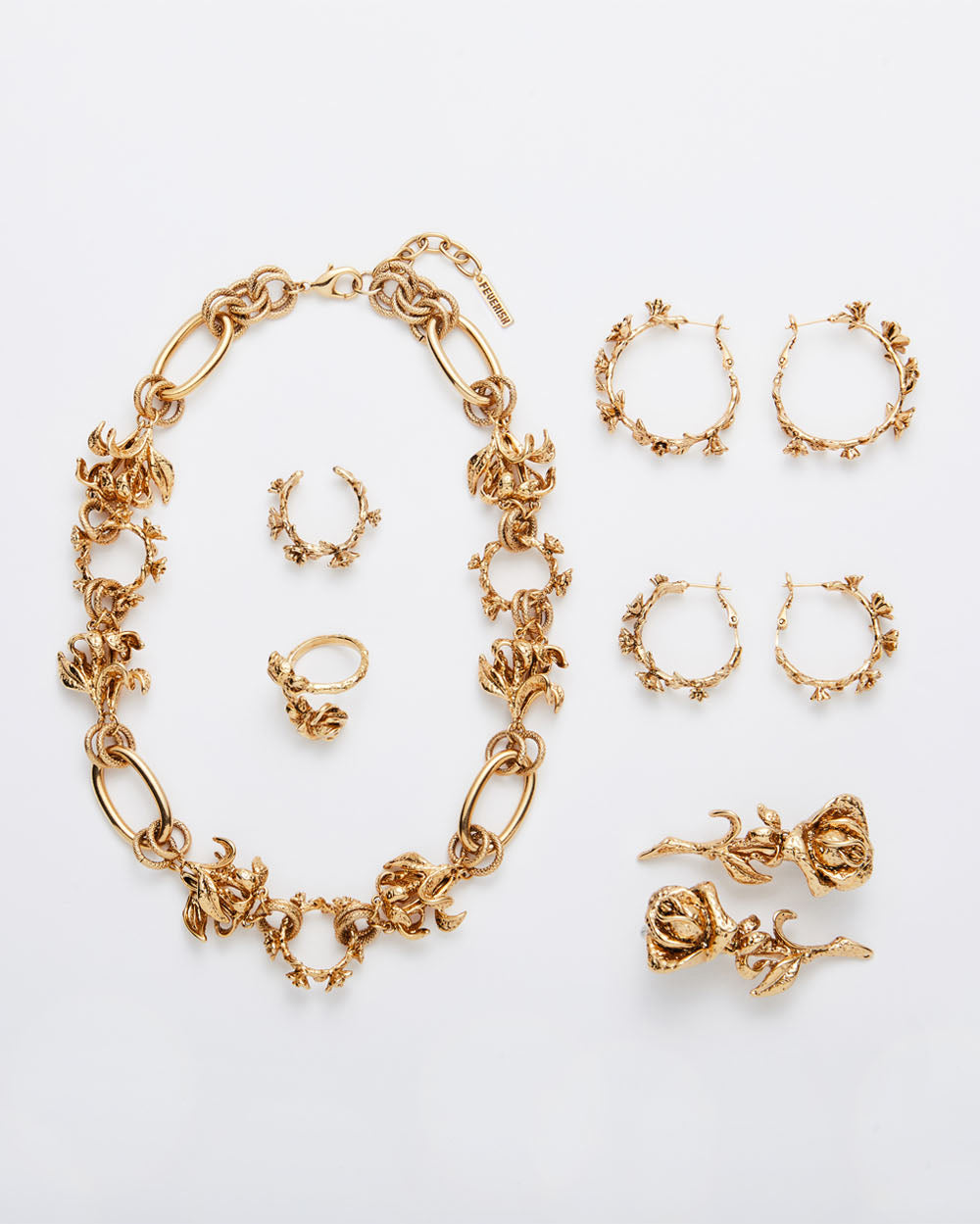 Garden Hoop Earrings Gold - 2 Sizes
